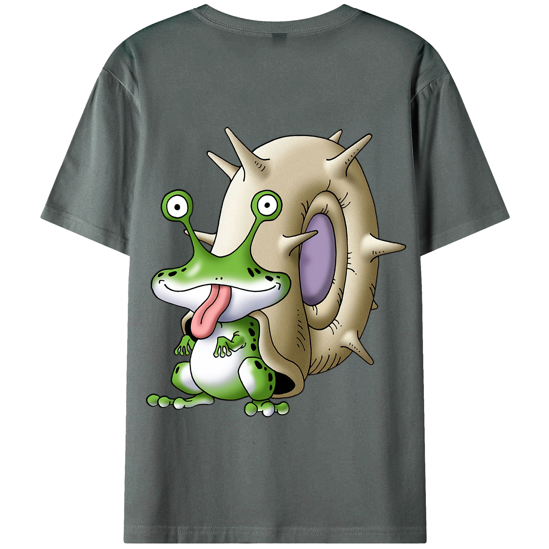 （画像用） ドラゴンクエスト Doragon Kuesuto Dragon Quest 綿100％半袖Tシャツ（背面プリント）